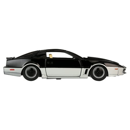 K.A.R.R. Black and Silver with Light \Knight Rider\ (1982) TV Series \"Hollywood Rides\" Series 1/24 Diecast Model Car by Jada"""