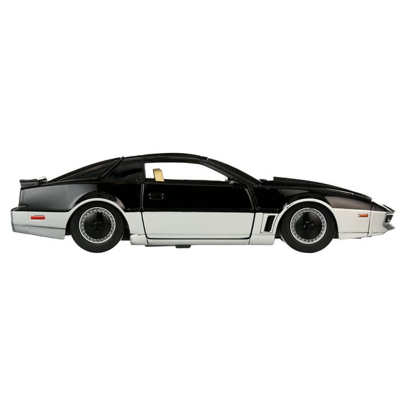 K.A.R.R. Black and Silver with Light Knight Rider (1982) TV Series "Hollywood Rides" Series 1/24 Diecast Model Car by Jada"""