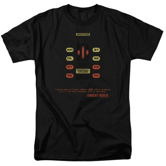 Knight Rider Kitt Consol Mens Short Sleeve Shirt