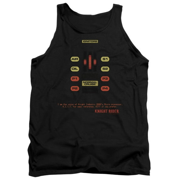 Knight Rider Men's Kitt Consol Mens Tank Black