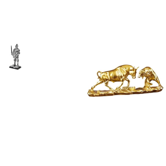 Knight Sculpture Bull Statue Bear Figure Resin Crafted for Entryway Shelf Collectors and Art Enthusiasts