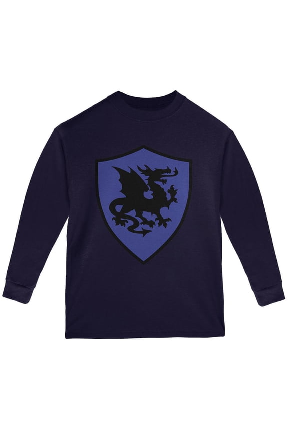 Knight Shield Costume Dragon Youth Long Sleeve T Shirt