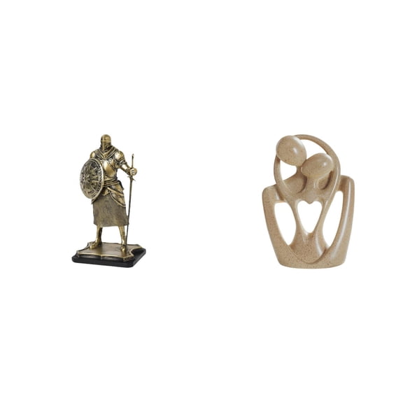 Knight Statue Abstract Sculpture Desktop Figurine Resin Material for Living Room Office Bookcase Decor