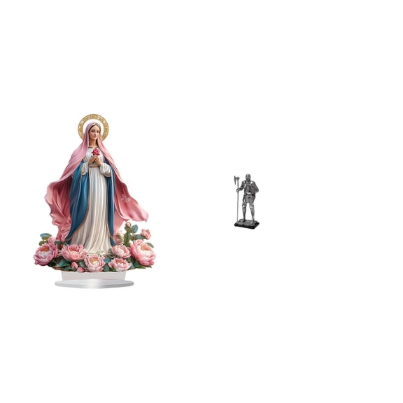 Knight Statue Ornament Table Decor Acrylic Material for Home Office Living Room Display