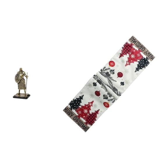 Knight Statue Table Runner Desktop Figurine Resin Polyester Set for Holiday Living Room Entryway Decor