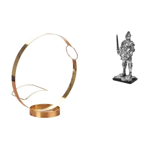 Knight Statue Wine Bottle Holder Iron Rack Unique Resin Art Piece for Kitchen Bar Office Decoration