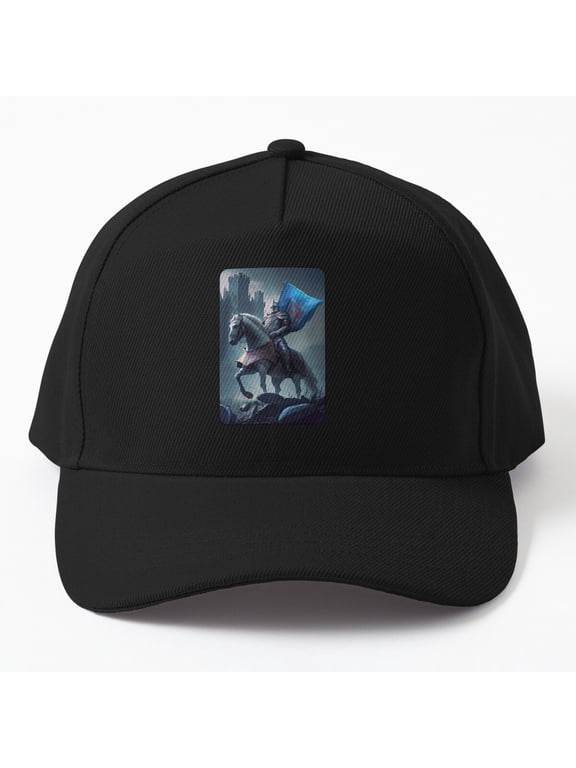 Knight Warlord Baseball Hat, Medieval Battle Leader Graphic Design, Classic Everyday Cap