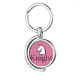 thumbnail image 1 of Knight White Word Chess Game Rotating Keychain Metal Keyring Holder, 1 of 2