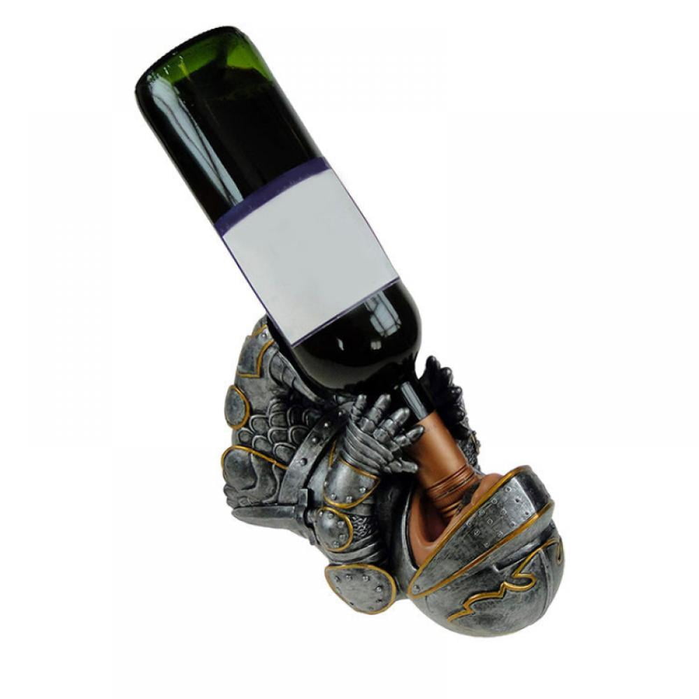 Knight Wine Bottle Holder Resin Medieval Armored Knight Wine Rack Home