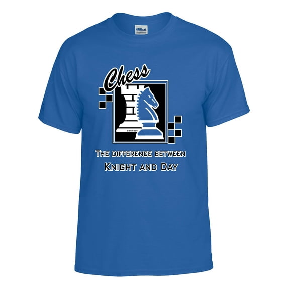 Knight and Day , Chess the Difference between Knight and Day: Chess T-shirt, Men Women, Girls, Boys Chess Shirt
