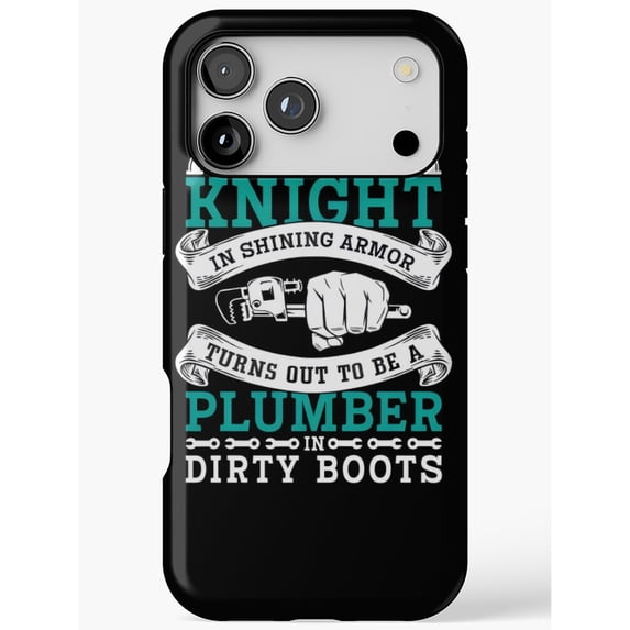 Knight in Shining Armor Plumber Black and Teal Tough Phone Case for ...