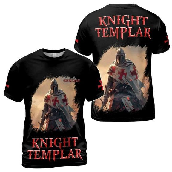 Knight of Christ Knight Templar Warrior Men's T-shirt S-5XL