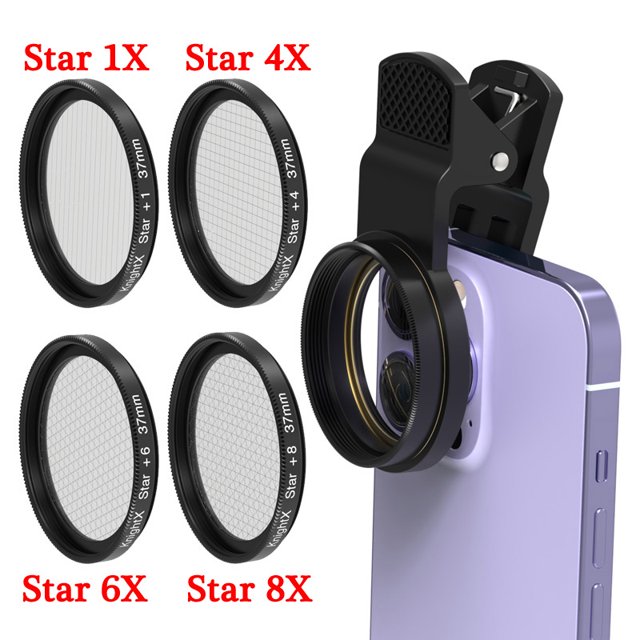 KnightX 37mm Clip Prism ND2 1000 CPL phone camara lens macro Filter Kit