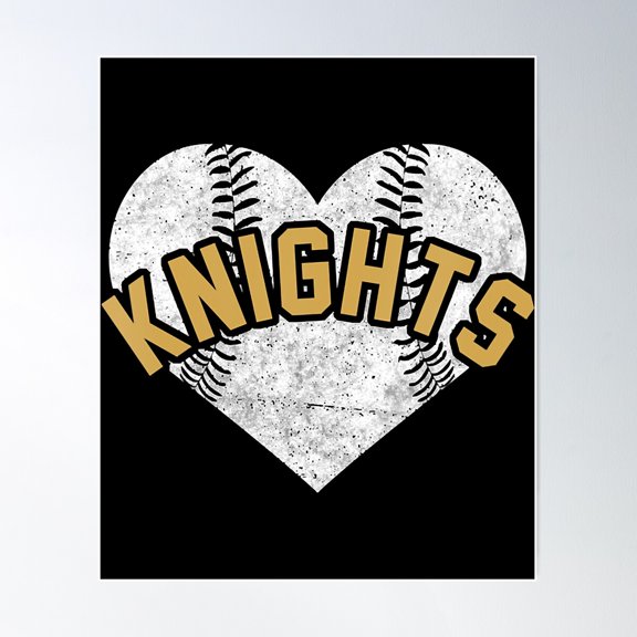 Knights Baseball Softball High School Team Mascot Mom Poster Wall Art, Modern Wall Decor For Living Room Bedroom, 8x12 UNFRAMED