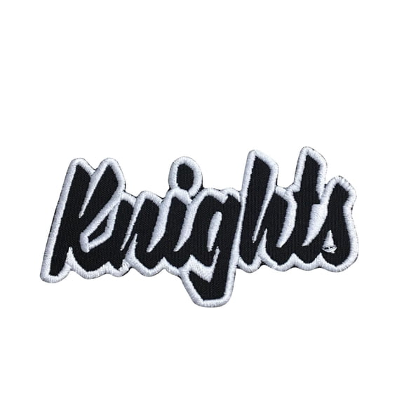 Knights - Black/White - Team Mascot - Words/Names - Iron on Applique/Embroidered Patch