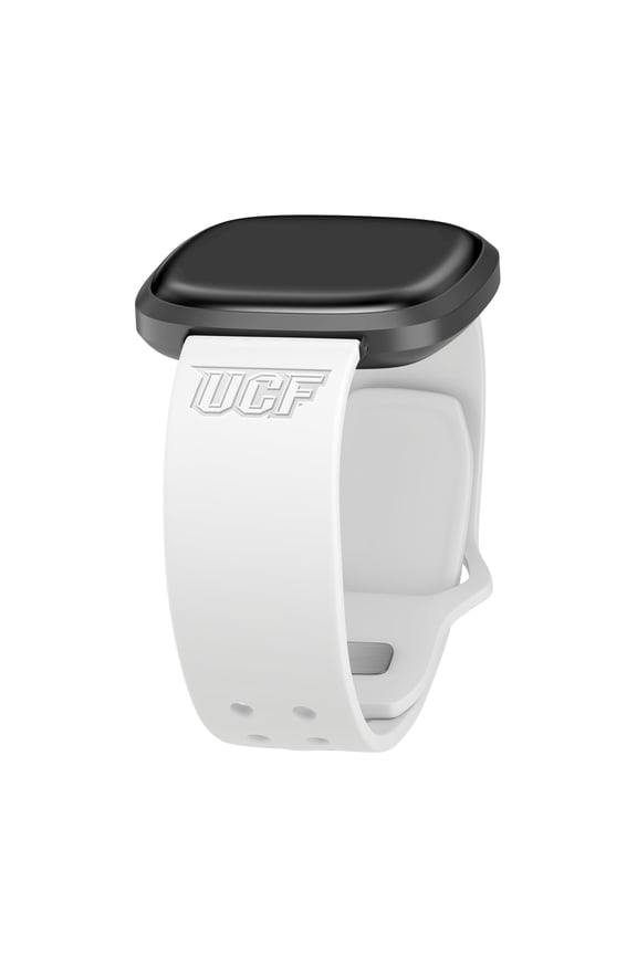 Knights Engraved Silicone Unisex Watch Band for Fitbit Versa 3 and Sense (White) by Affinity Bands