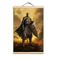 thumbnail image 1 of Knights Templar Art Banner Wall Hanging Flag Vintage Medieval Warrior Crusader Wall Art Posters and Prints Canvas Scroll Painting Dorm Room Office Home Decor Mural,Multicolor,23.5X35.4 inches, 1 of 7