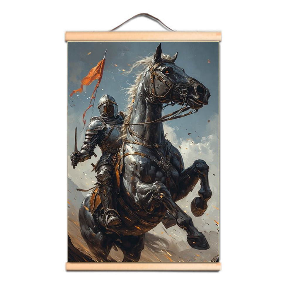 Knights Templar Art Decorative Banner Wall Hanging Tapestry Vintage ...