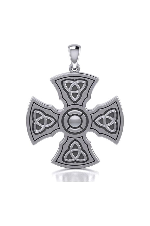 Knights Templar Celtic Cross Pendant 925 Sterling Silver Brigid Ashwood Jewelry