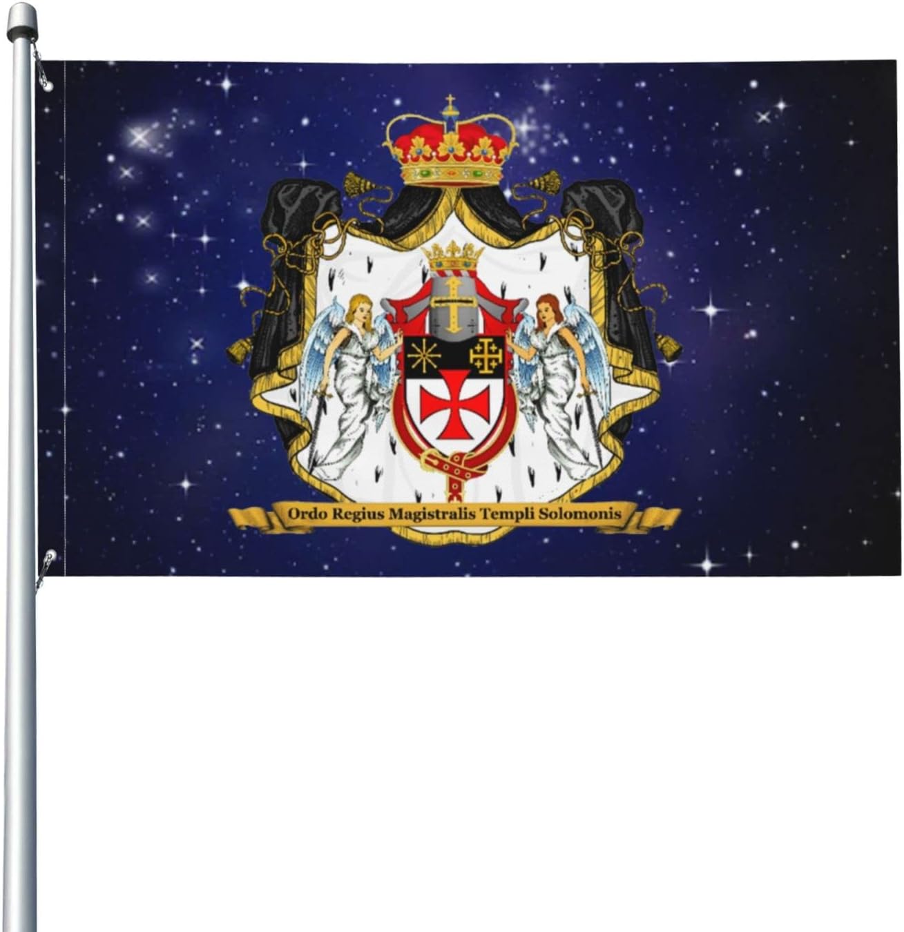Knights Templar Coat of Arms Flag Flag 3X5 Ft UV Fade Resistant
