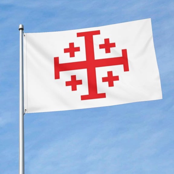 Knights-Templar Cross-Flags 3x5 Ft Double Sided Outdoor IndoorBanner Home Garden Flags Decorative Party-Yard with 2 Brass Grommet Polyester Flags