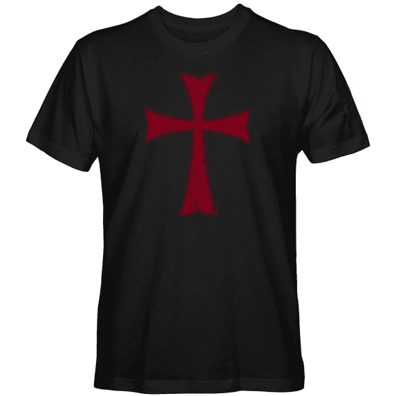 Knights Templar Crusader Cross Men's T-Shirt,Military Green color,size 5XL