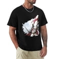 thumbnail image 1 of Knights Templar Glam Men's Cotton Short Sleeve HD Print Tee for Casual T-Shirt Crew Neck Top Black 3XL, 1 of 7