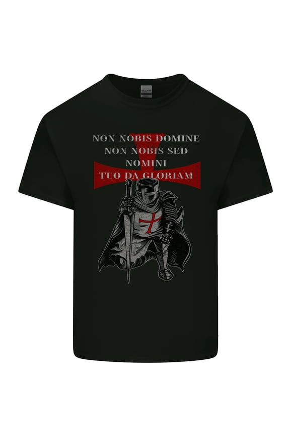 Knights Templar Prayer St Georges Day Mens Cotton T-Shirt Tee Top
