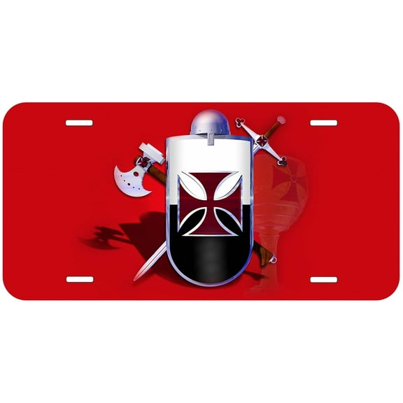 Knights Templar Shield Novelty Car Auto License Plate