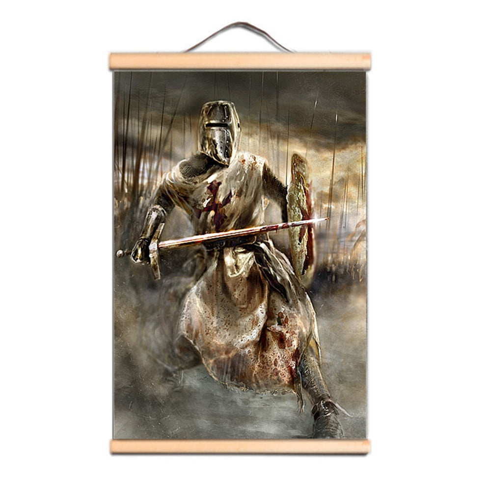 Knights Templar Wall Chart Banner & Flag - Vintage Wall Art Poster for ...