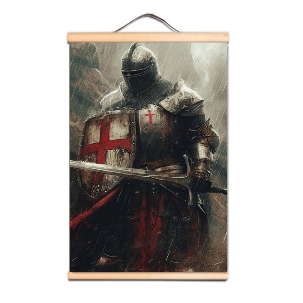 Knights Templar Wall Chart - Vintage Wall Art Poster for Christ History ...