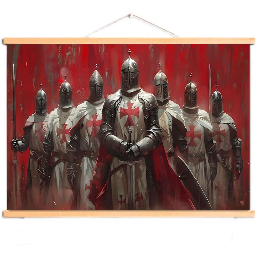 Knights Templar Wall Hanging Flag Banner Vintage Wall Decor Christ ...