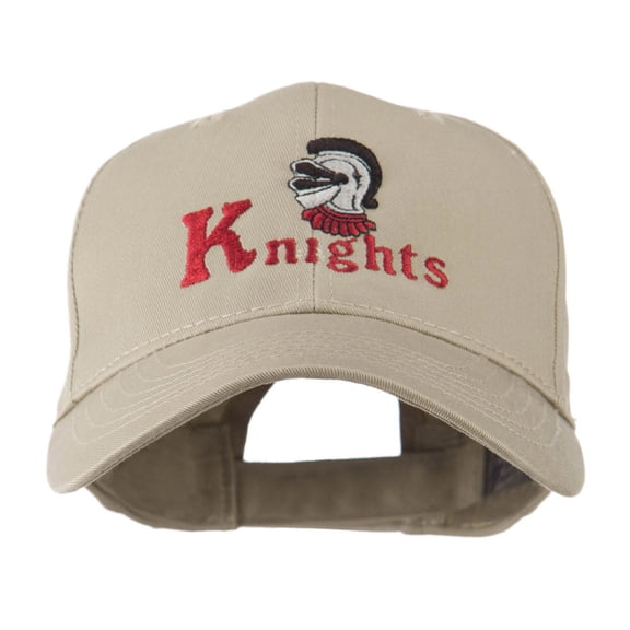 Knights Text and Mascot Embroidered Cap - Khaki OSFM