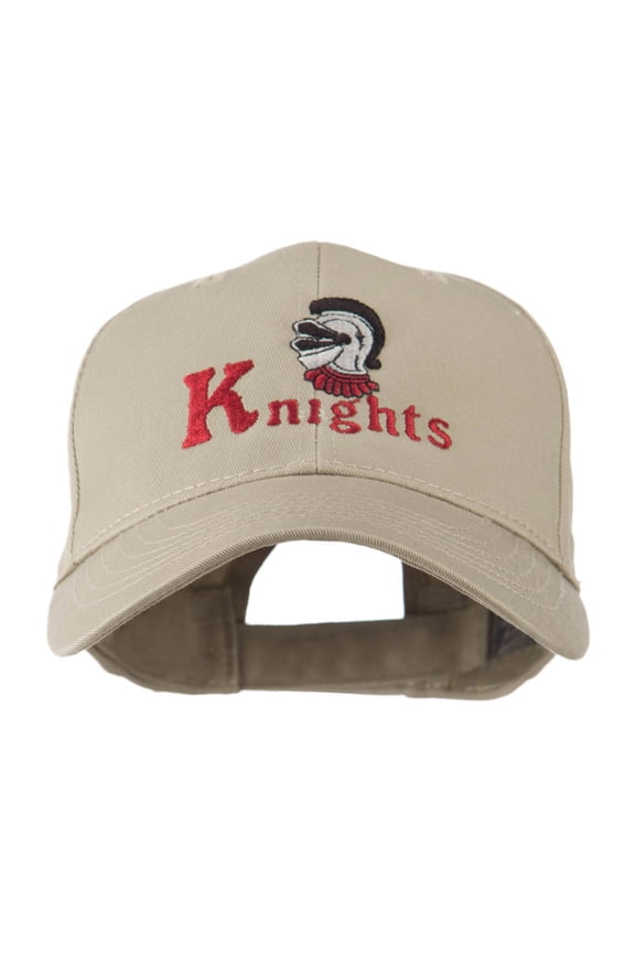 Knights Text and Mascot Embroidered Cap - Khaki OSFM