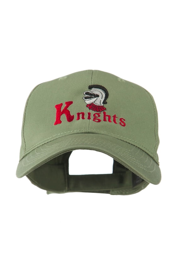 Knights Text and Mascot Embroidered Cap - Olive OSFM