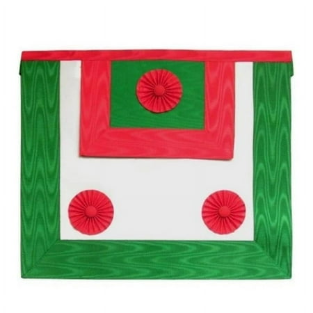 Knights of St. Andrew Scottish Rite Apron - Quadrilateral Flap with Red Rosettes
