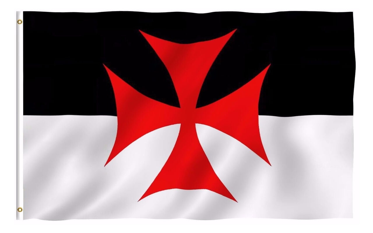 KNIGHTS TEMPLAR FLAG 5' X 3' Old Medieval Crusaders Red Cross - Foto 12