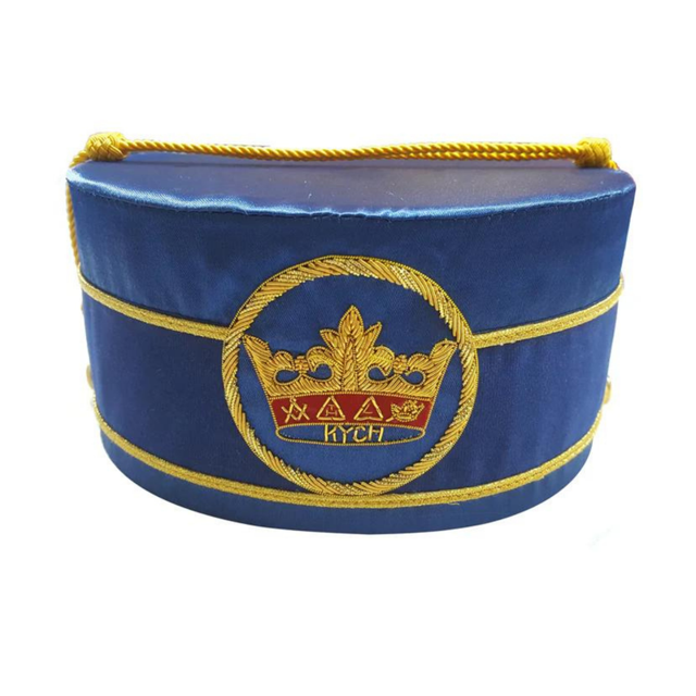 Knights of the York Cross of Honour Crown Cap Black Rayon with Blue