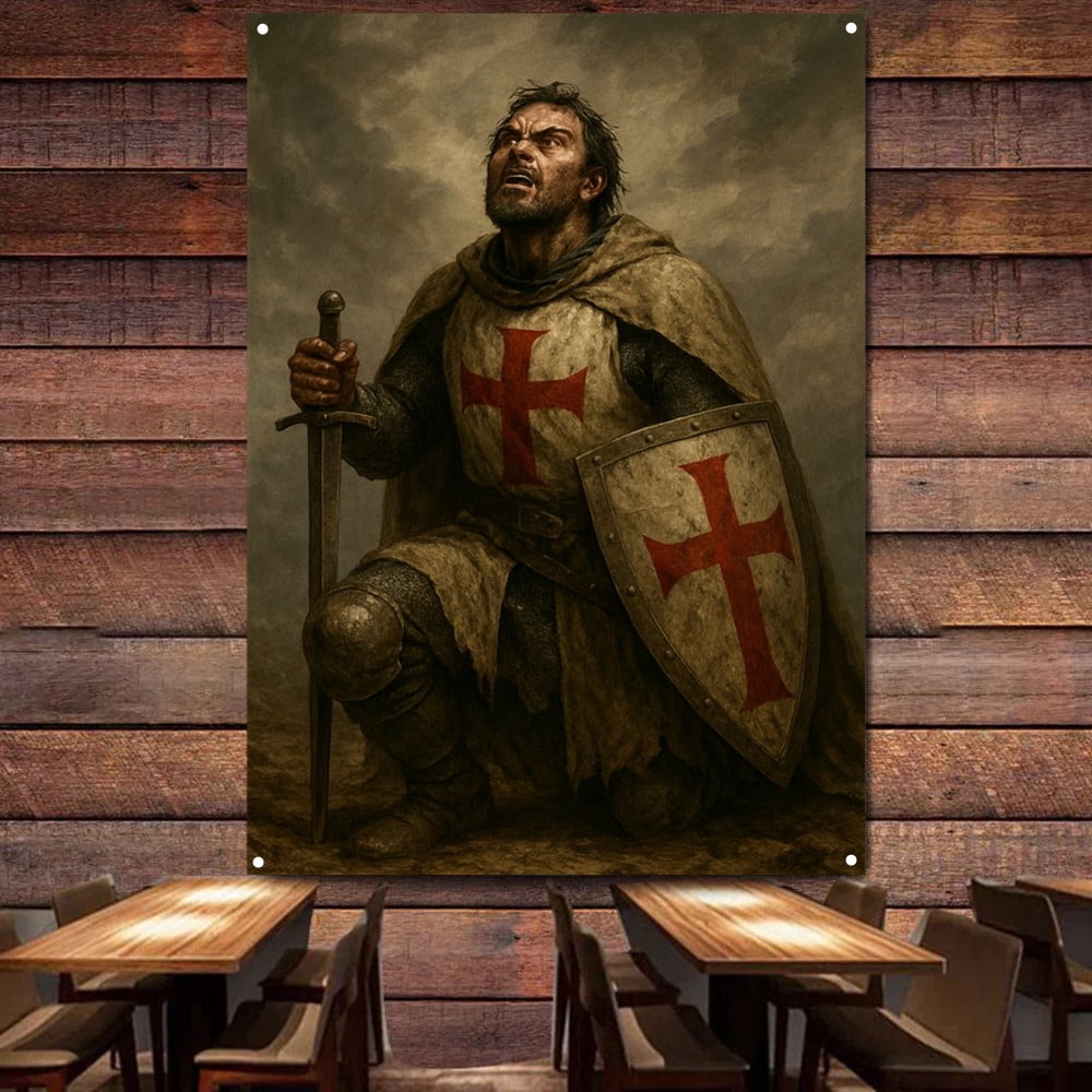 Knights of templar Tapestries Wall Art Posters and Prints Canvas ...