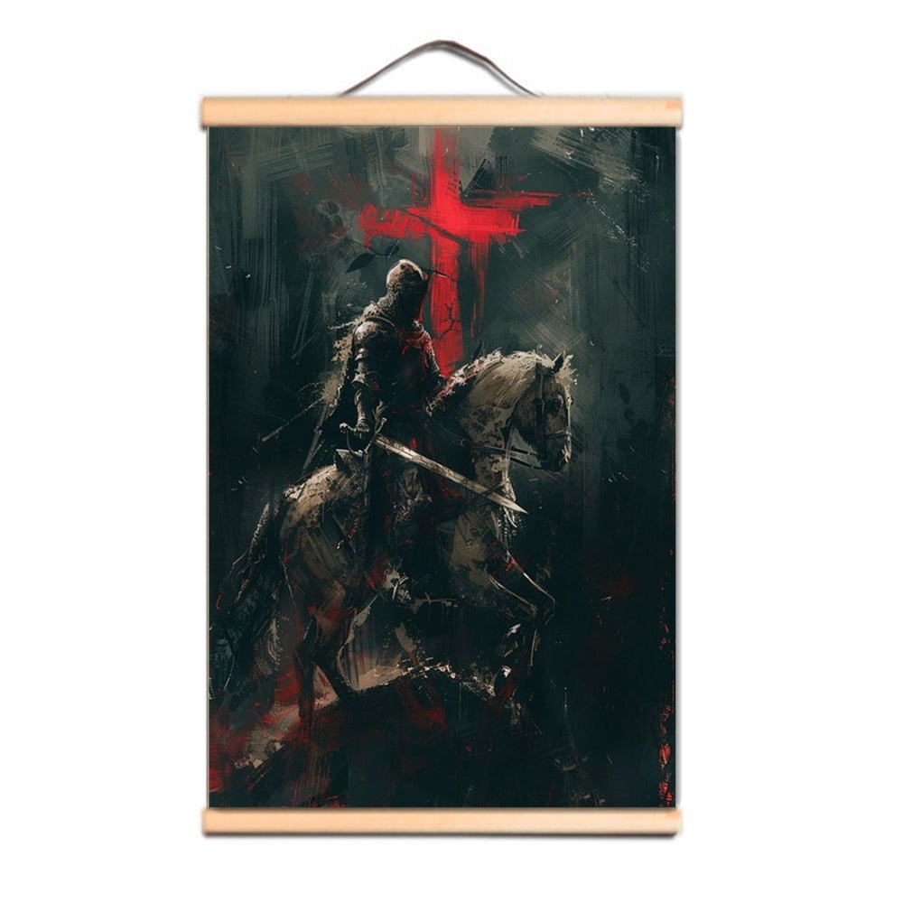 Knights of templar Wall Art Posters and Prints Canvas Scroll Painting ...