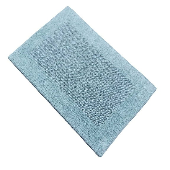 Knightsbridge Bella Napoli 220 GSF Reversible Bath Rug 17 x 24 - Light Blue