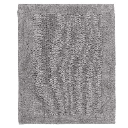 Knightsbridge Bella Napoli 220 GSF Reversible Bath Rug 17 x 24 - Silver