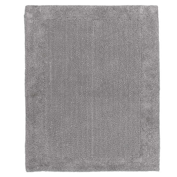 Knightsbridge Bella Napoli 220 GSF Reversible Bath Rug 20 x 30 - Silver