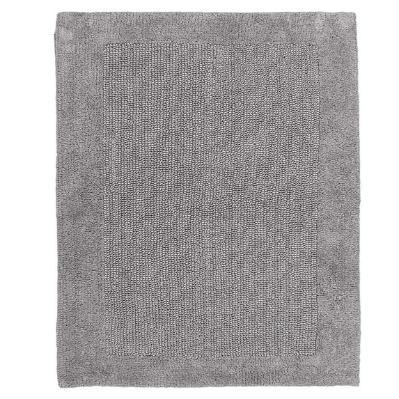 Knightsbridge Bella Napoli 220 GSF Reversible Bath Rug 24 x 40 - Silver