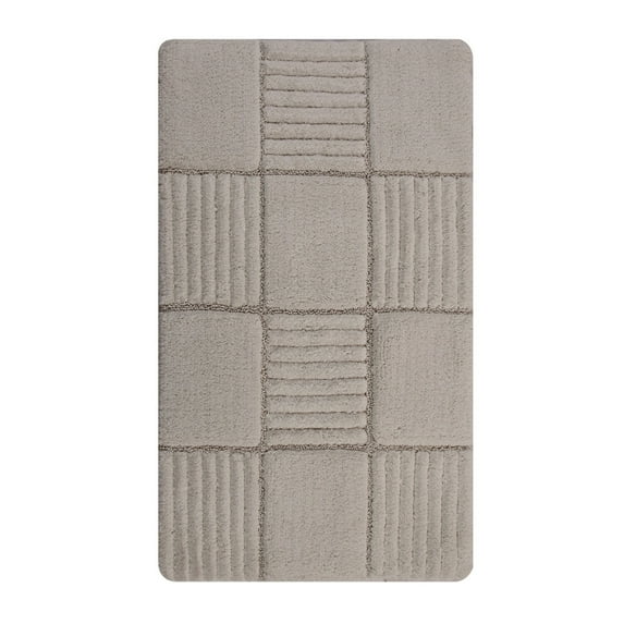 Knightsbridge Chakkar Board 220 GSF Non Skid Back Bath Rug 17 x 24 - Ivory
