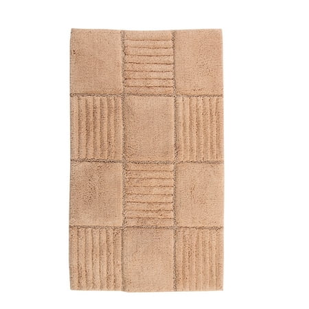Knightsbridge Chakkar Board 220 GSF Non Skid Back Bath Rug 21 x 34 - Natural