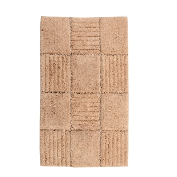 Knightsbridge Chakkar Board 220 GSF Non Skid Back Bath Rug 24 x 40 - Natural