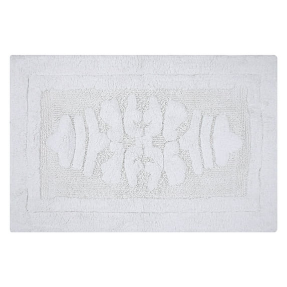Knightsbridge Cipher 220 GSF Non Skid Back Bath Rug 20 x 30 - White