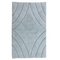 Knightsbridge Diamond 220 GSF Non Skid Back Bath Rug 20 x 30 - Light Blue