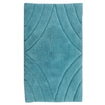 Knightsbridge Diamond 220 GSF Non Skid Back Bath Rug 24 x 40 - Aqua